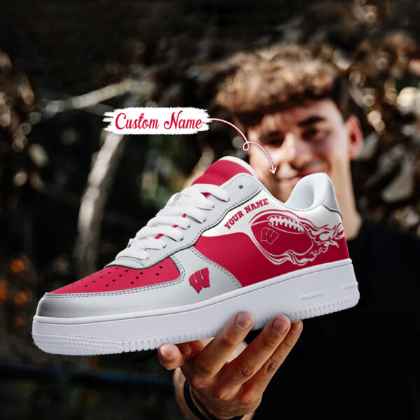 Tubopro Wisconsin Badgers NCAA Air Low-Top Sneakers Shoes For Men And Women