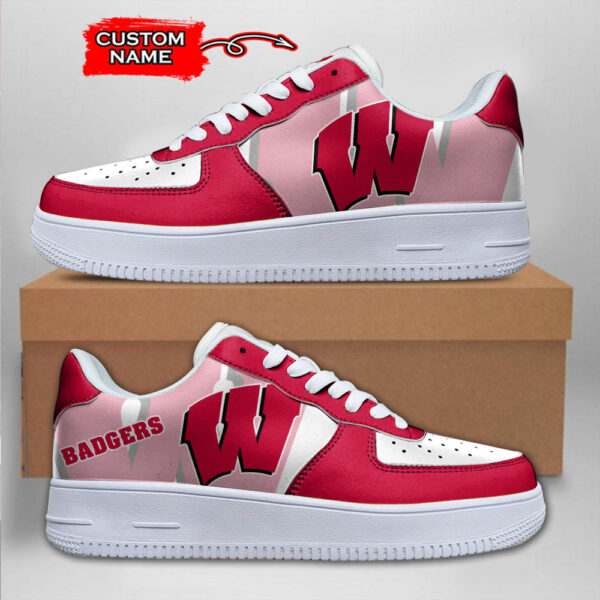 Tubopro Wisconsin Badgers NCAA Air Low-Top Sneakers Shoes For Men And Women