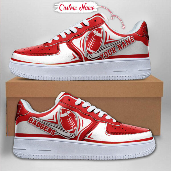 Tubopro Wisconsin Badgers NCAA Air Low-Top Sneakers Shoes For Men And Women - Image 2
