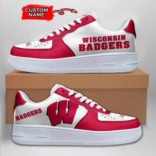 Tubopro Wisconsin Badgers NCAA Air Low-Top Sneakers Shoes For Men And Women