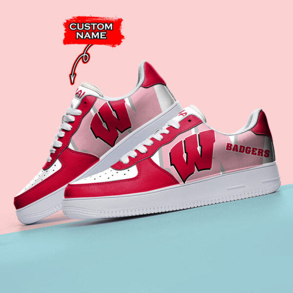 Tubopro Wisconsin Badgers NCAA Air Low-Top Sneakers Shoes For Men And Women - Image 3