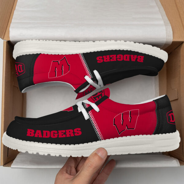 Tubopro Wisconsin Badgers Personalized Hey Dude Shoes For Men And Women - Image 2