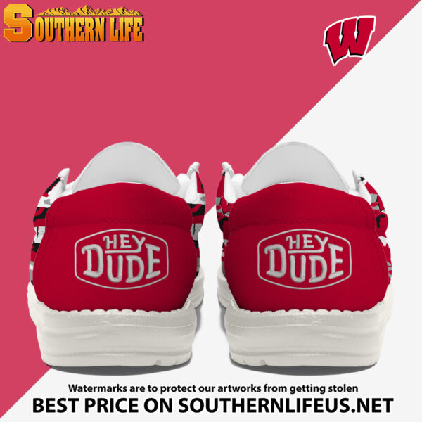 Tubopro Wisconsin Badgers Personalized Hey Dude Shoes For Men And Women - Image 3