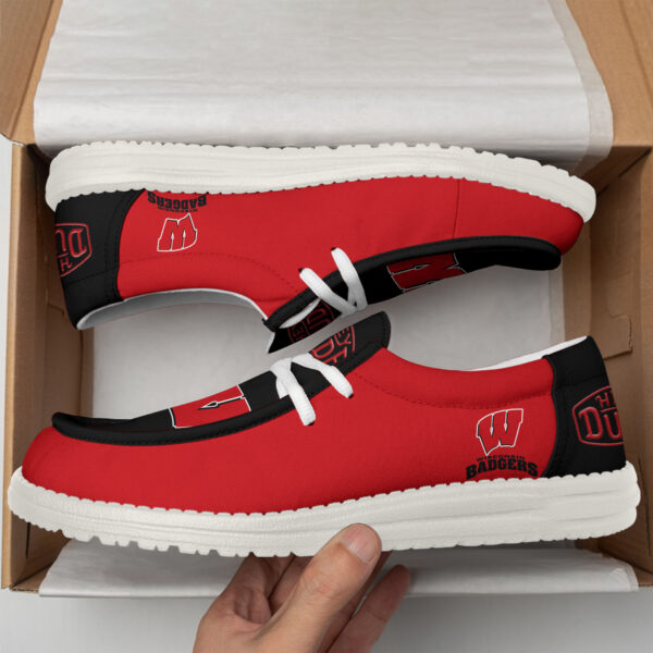 Tubopro Wisconsin Badgers Personalized Hey Dude Shoes For Men And Women - Image 2
