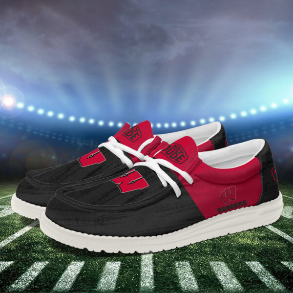 Tubopro Wisconsin Badgers Personalized Hey Dude Shoes For Men And Women - Image 3
