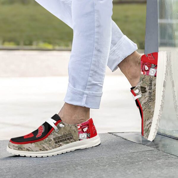Tubopro Wisconsin Badgers Personalized Hey Dude Shoes For Men And Women - Image 4