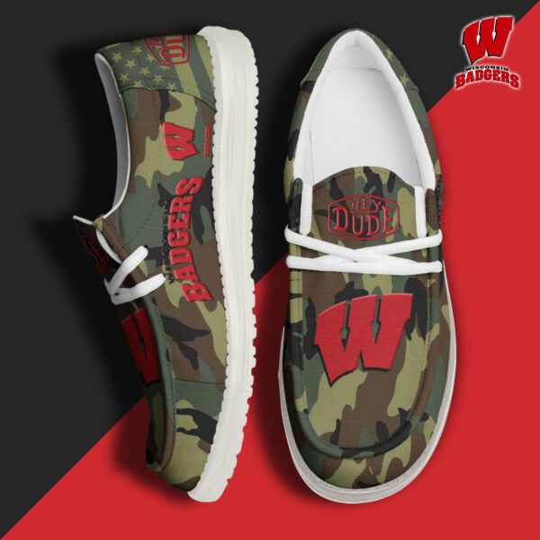 Tubopro Wisconsin Badgers Personalized Hey Dude Shoes For Men And Women