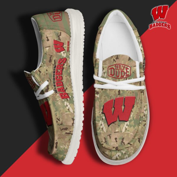 Tubopro Wisconsin Badgers Personalized Hey Dude Shoes For Men And Women