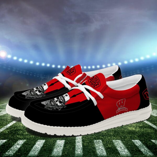 Tubopro Wisconsin Badgers Personalized Hey Dude Shoes For Men And Women - Image 2