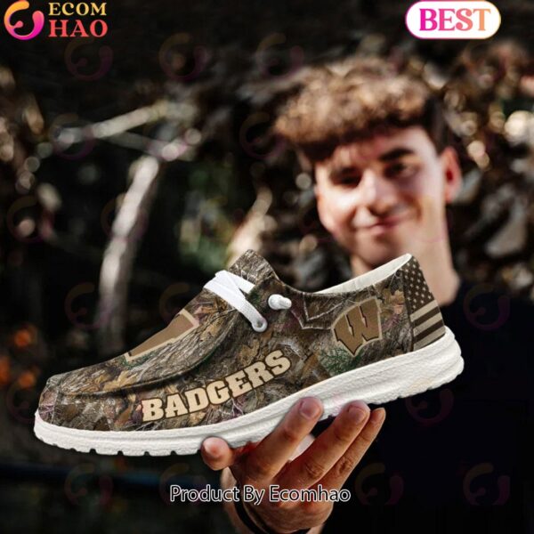 Tubopro Wisconsin Badgers Personalized Hey Dude Shoes For Men And Women - Image 3