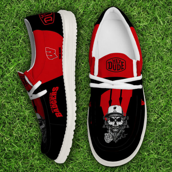 Tubopro Wisconsin Badgers Personalized Hey Dude Shoes For Men And Women