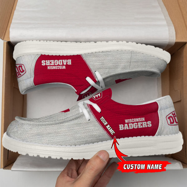 Tubopro Wisconsin Badgers Personalized Hey Dude Shoes For Men And Women - Image 2