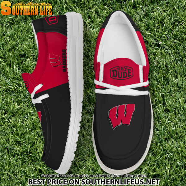 Tubopro Wisconsin Badgers Personalized Hey Dude Shoes For Men And Women