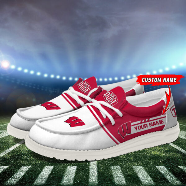 Tubopro Wisconsin Badgers Personalized Hey Dude Shoes For Men And Women - Image 3