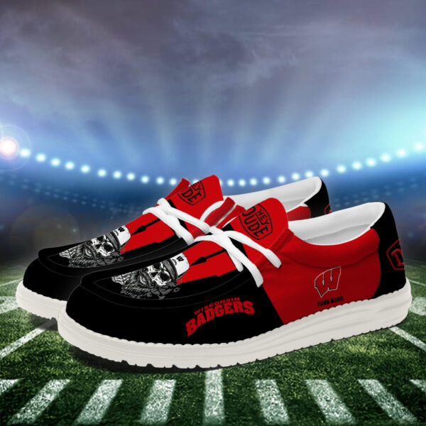 Tubopro Wisconsin Badgers Personalized Hey Dude Shoes For Men And Women - Image 2
