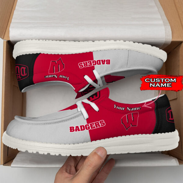 Tubopro Wisconsin Badgers Personalized Hey Dude Shoes For Men And Women - Image 3