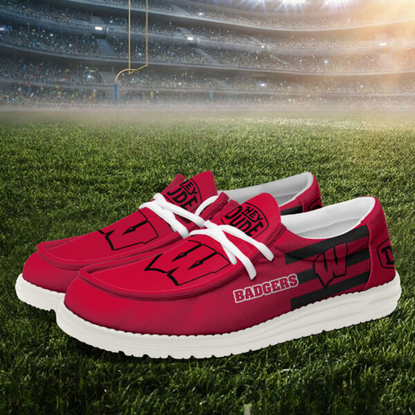 Tubopro Wisconsin Badgers Personalized Hey Dude Shoes For Men And Women - Image 2