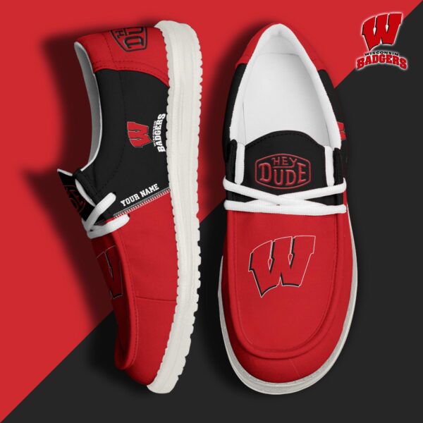 Tubopro Wisconsin Badgers Personalized Hey Dude Shoes For Men And Women - Image 2