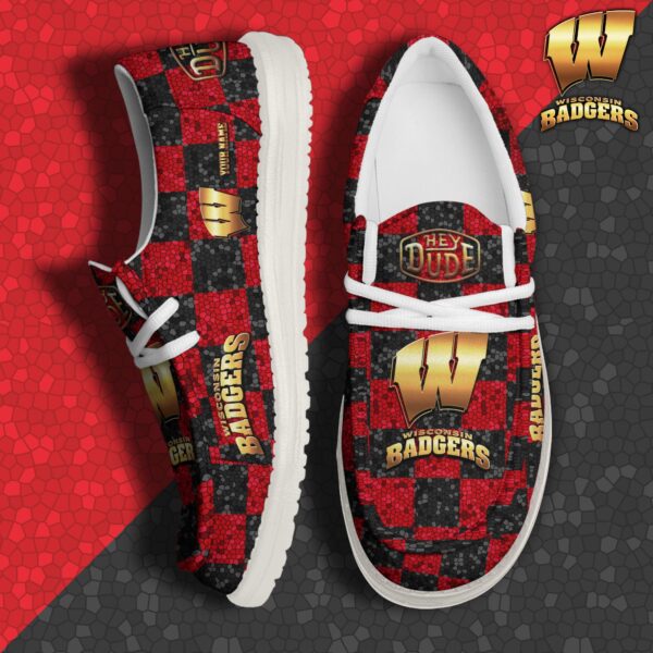 Tubopro Wisconsin Badgers Personalized Hey Dude Shoes For Men And Women