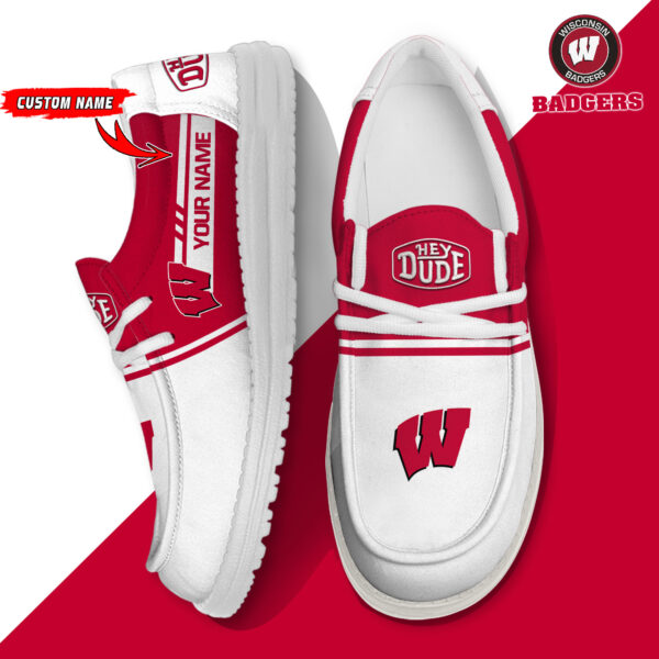 Tubopro Wisconsin Badgers Personalized Hey Dude Shoes For Men And Women