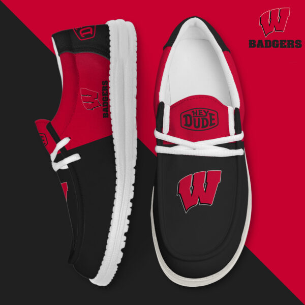 Tubopro Wisconsin Badgers Personalized Hey Dude Shoes For Men And Women