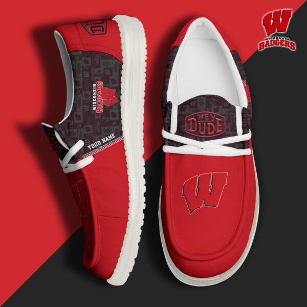Tubopro Wisconsin Badgers Personalized Hey Dude Shoes For Men And Women