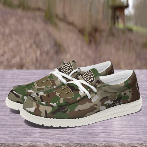 Tubopro Wisconsin Badgers Personalized Hey Dude Shoes For Men And Women - Image 3
