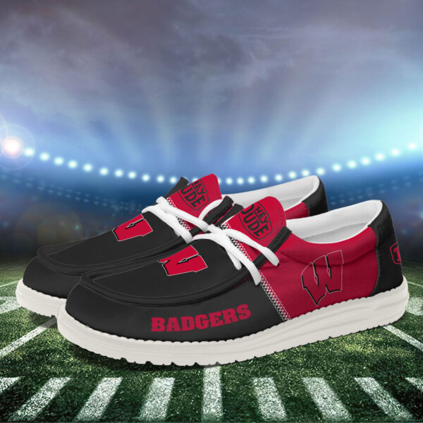 Tubopro Wisconsin Badgers Personalized Hey Dude Shoes For Men And Women - Image 3