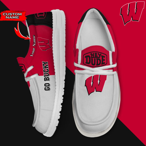Tubopro Wisconsin Badgers Personalized Hey Dude Shoes For Men And Women
