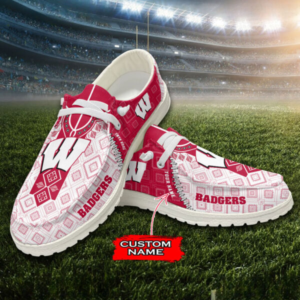 Tubopro Wisconsin Badgers Personalized Hey Dude Shoes For Men And Women - Image 6