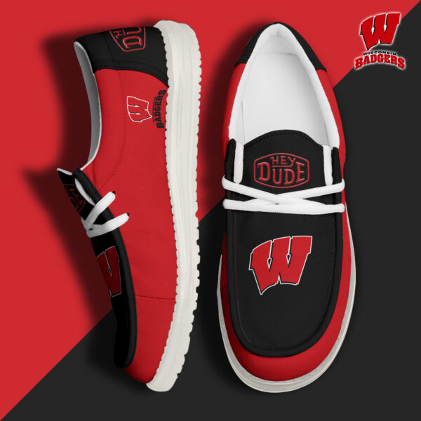 Tubopro Wisconsin Badgers Personalized Hey Dude Shoes For Men And Women