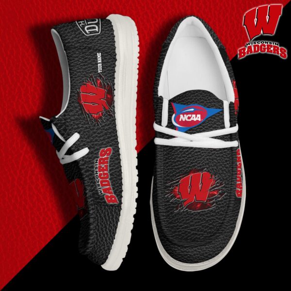 Tubopro Wisconsin Badgers Personalized Hey Dude Shoes For Men And Women