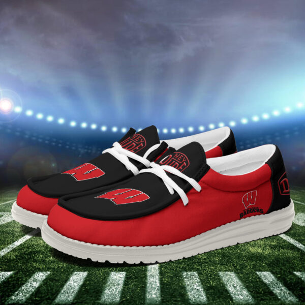 Tubopro Wisconsin Badgers Personalized Hey Dude Shoes For Men And Women - Image 3