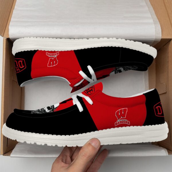 Tubopro Wisconsin Badgers Personalized Hey Dude Shoes For Men And Women - Image 3
