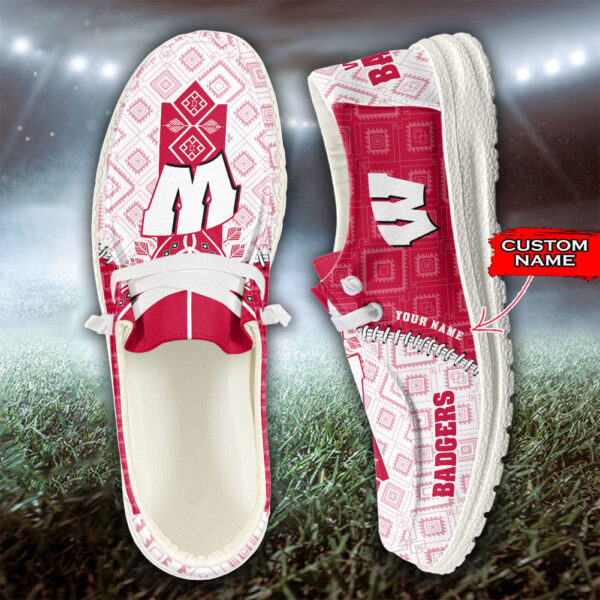 Tubopro Wisconsin Badgers Personalized Hey Dude Shoes For Men And Women - Image 4