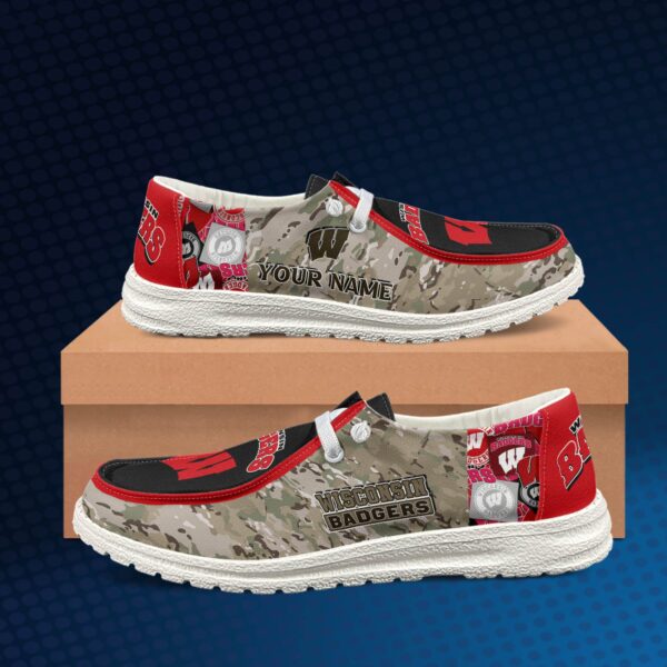 Tubopro Wisconsin Badgers Personalized Hey Dude Shoes For Men And Women - Image 2
