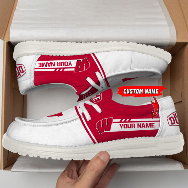 Tubopro Wisconsin Badgers Personalized Hey Dude Shoes For Men And Women - Image 2