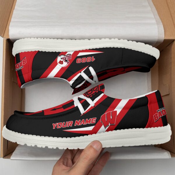 Tubopro Wisconsin Badgers Personalized Hey Dude Shoes For Men And Women - Image 2