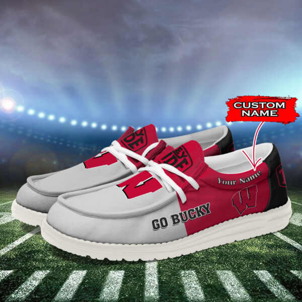 Tubopro Wisconsin Badgers Personalized Hey Dude Shoes For Men And Women - Image 3
