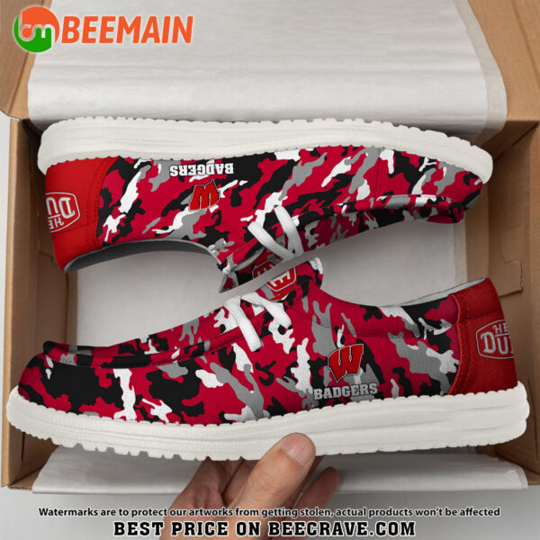 Tubopro Wisconsin Badgers Personalized Hey Dude Shoes For Men And Women - Image 4