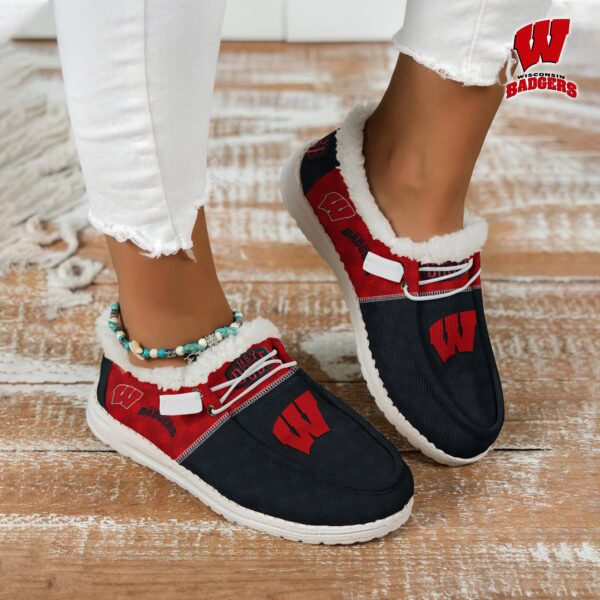 Tubopro Wisconsin Badgers Personalized Hey Dude Shoes For Men And Women