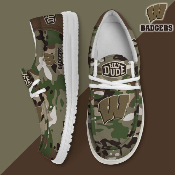 Tubopro Wisconsin Badgers Personalized Hey Dude Shoes For Men And Women