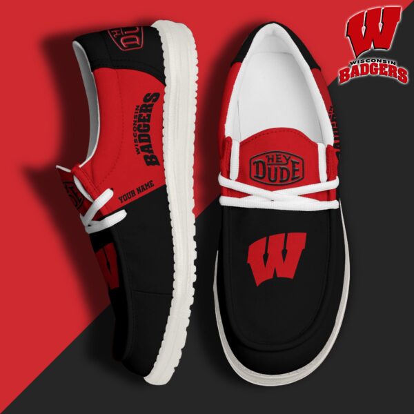 Tubopro Wisconsin Badgers Personalized Hey Dude Shoes For Men And Women