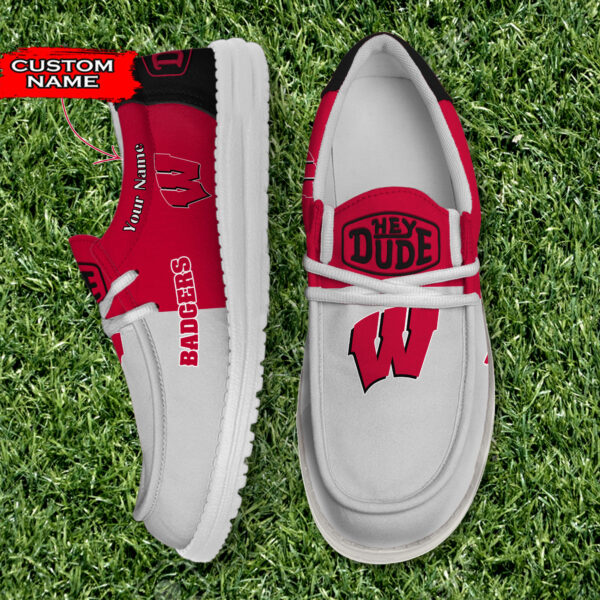 Tubopro Wisconsin Badgers Personalized Hey Dude Shoes For Men And Women