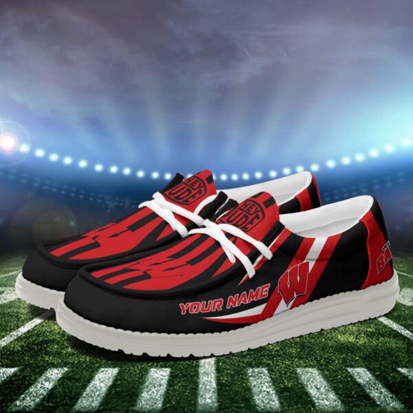 Tubopro Wisconsin Badgers Personalized Hey Dude Shoes For Men And Women - Image 3