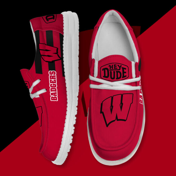 Tubopro Wisconsin Badgers Personalized Hey Dude Shoes For Men And Women
