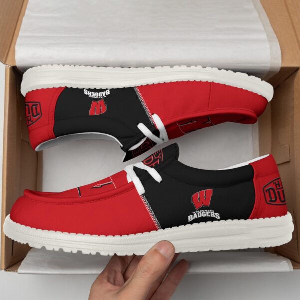 Tubopro Wisconsin Badgers Personalized Hey Dude Shoes For Men And Women - Image 3