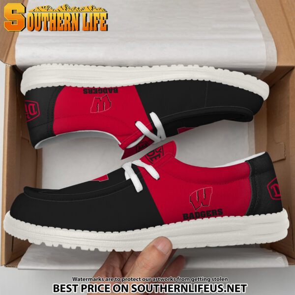 Tubopro Wisconsin Badgers Personalized Hey Dude Shoes For Men And Women - Image 3