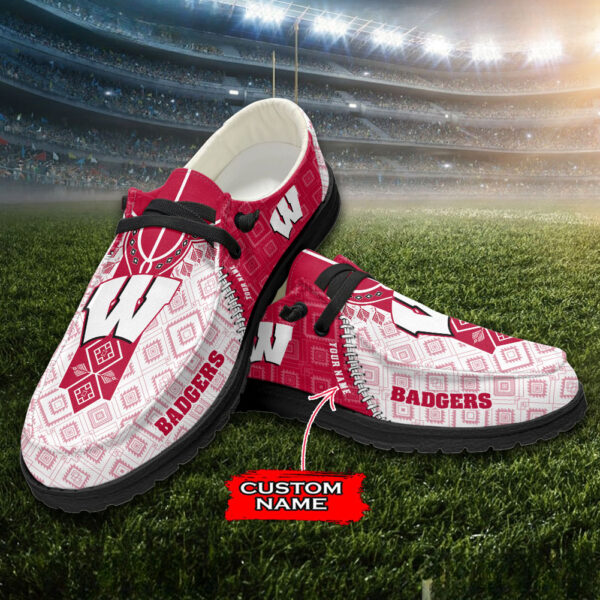 Tubopro Wisconsin Badgers Personalized Hey Dude Shoes For Men And Women - Image 5