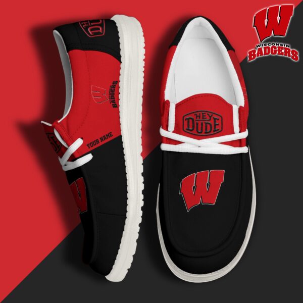 Tubopro Wisconsin Badgers Personalized Hey Dude Shoes For Men And Women